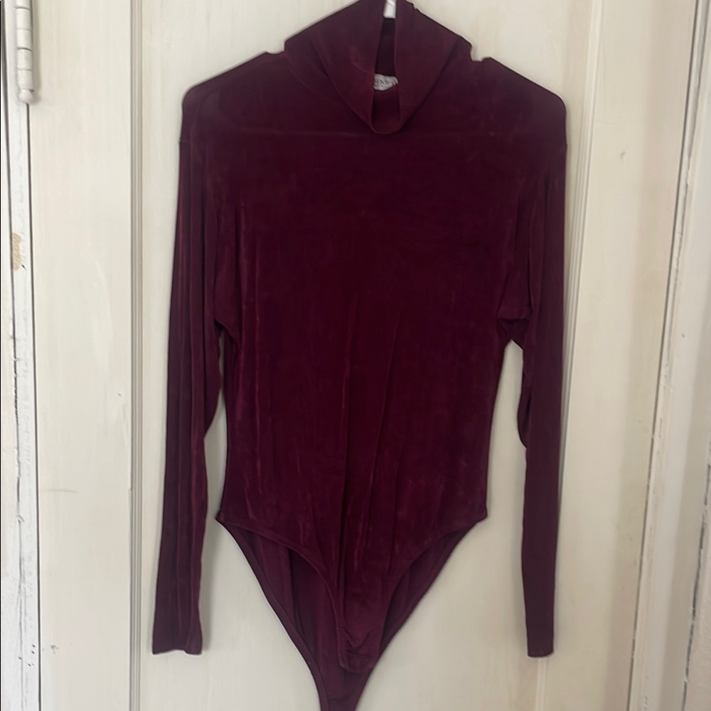 Burgundy Long Sleeve Bodysuit